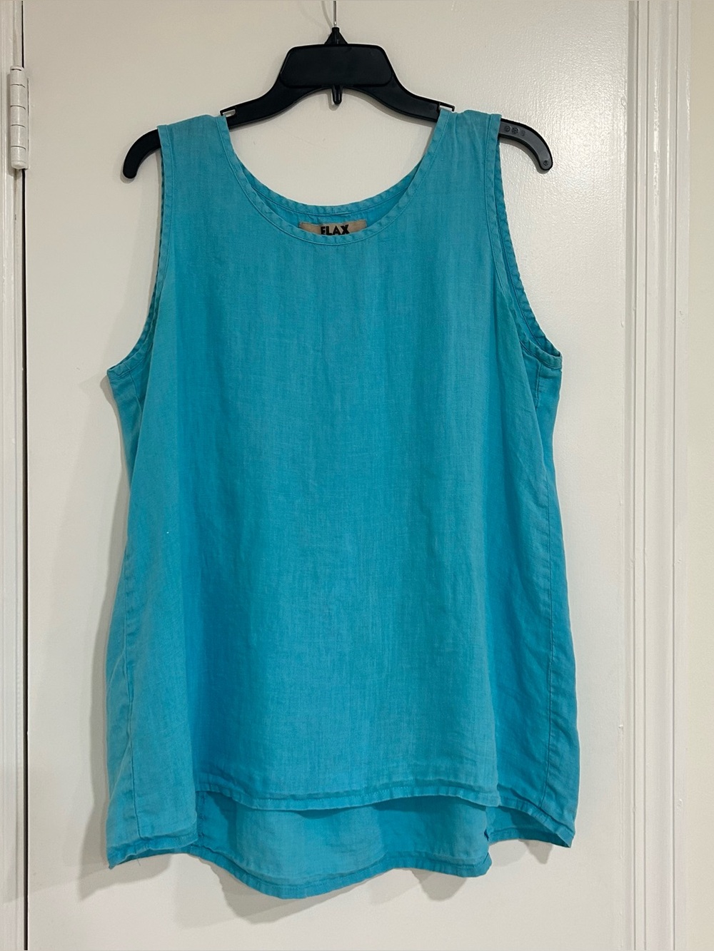FLAX Women’s Linen Sleeveless Top Size Small Lagenlook Natural Fibers